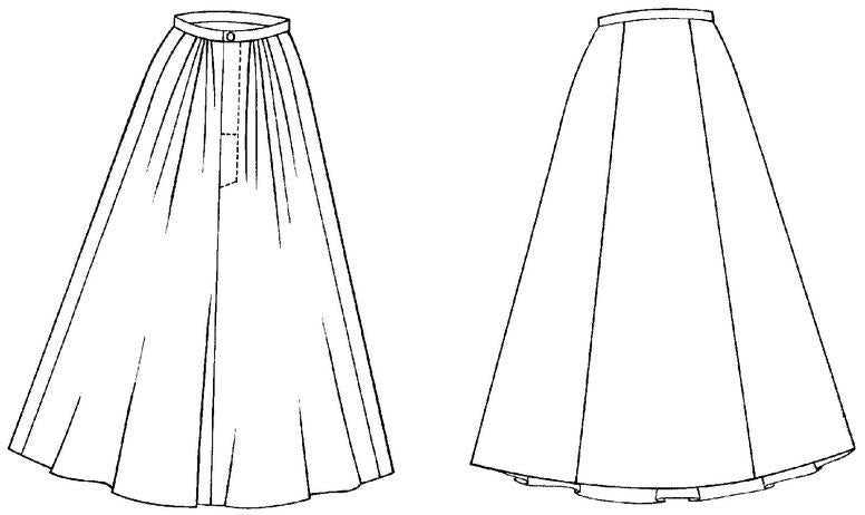 Folkwear 209 Edwardian Walking Skirt Sewing Pattern