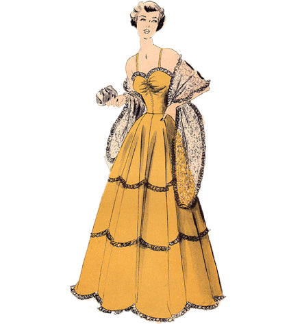 Advance 5048 - 1940s Evening Gown Sewing Pattern