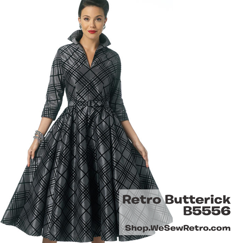 B5556 1950s Dress Sewing Pattern - Butterick 5556 Dress Sewing Pattern