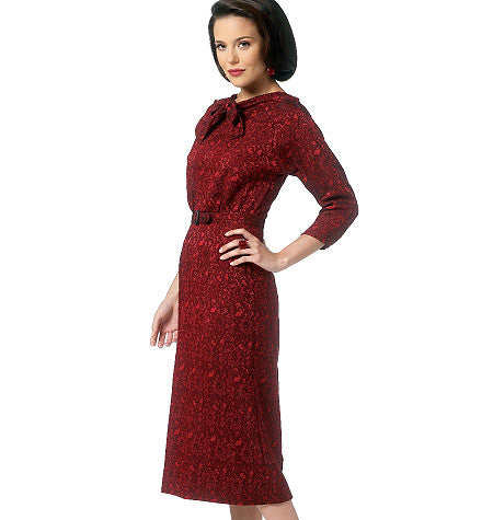 Butterick 5707 1950s Repro Vintage Sewing Pattern: Bias Yoke Dress and Belt
