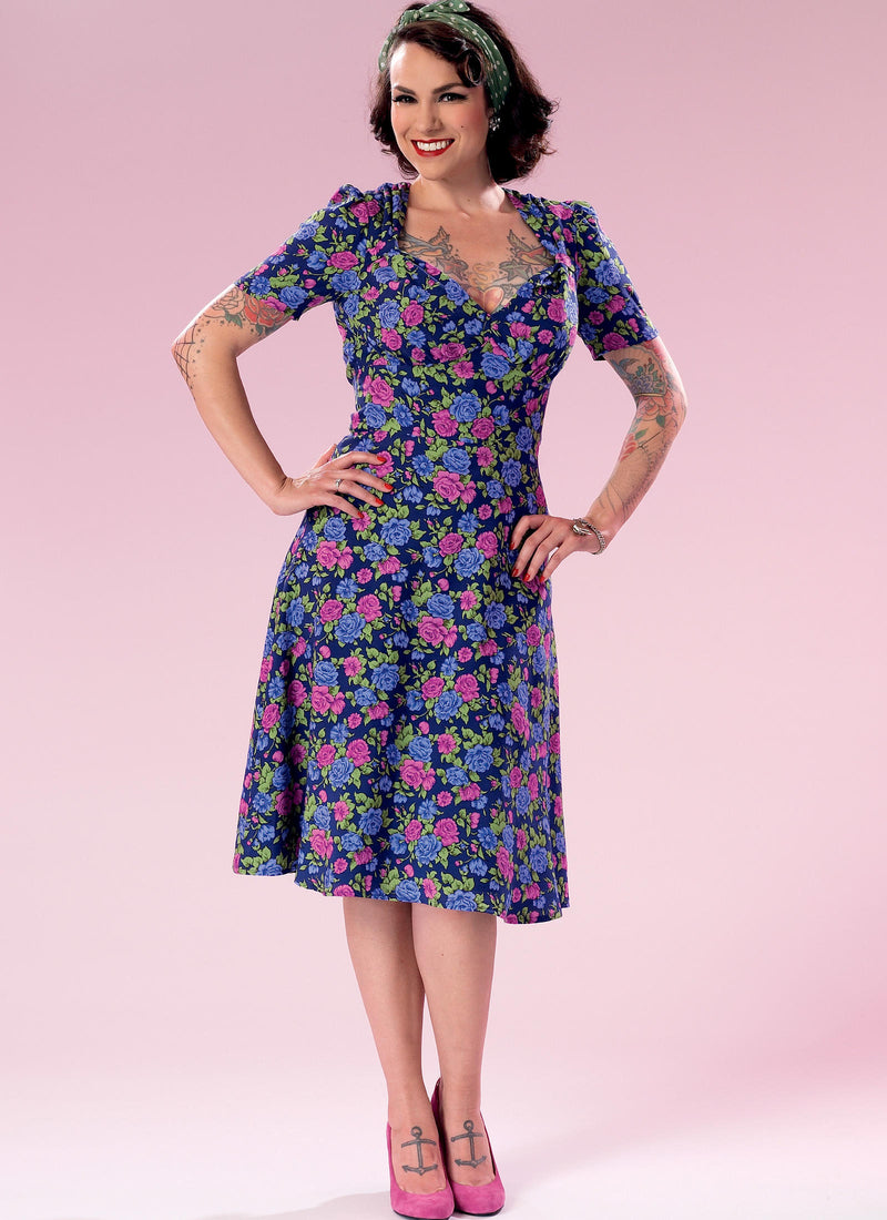 B6380 Patterns by Gertie Dress Sewing Pattern - Butterick 6380 Vintage Inspired Dress Pattern