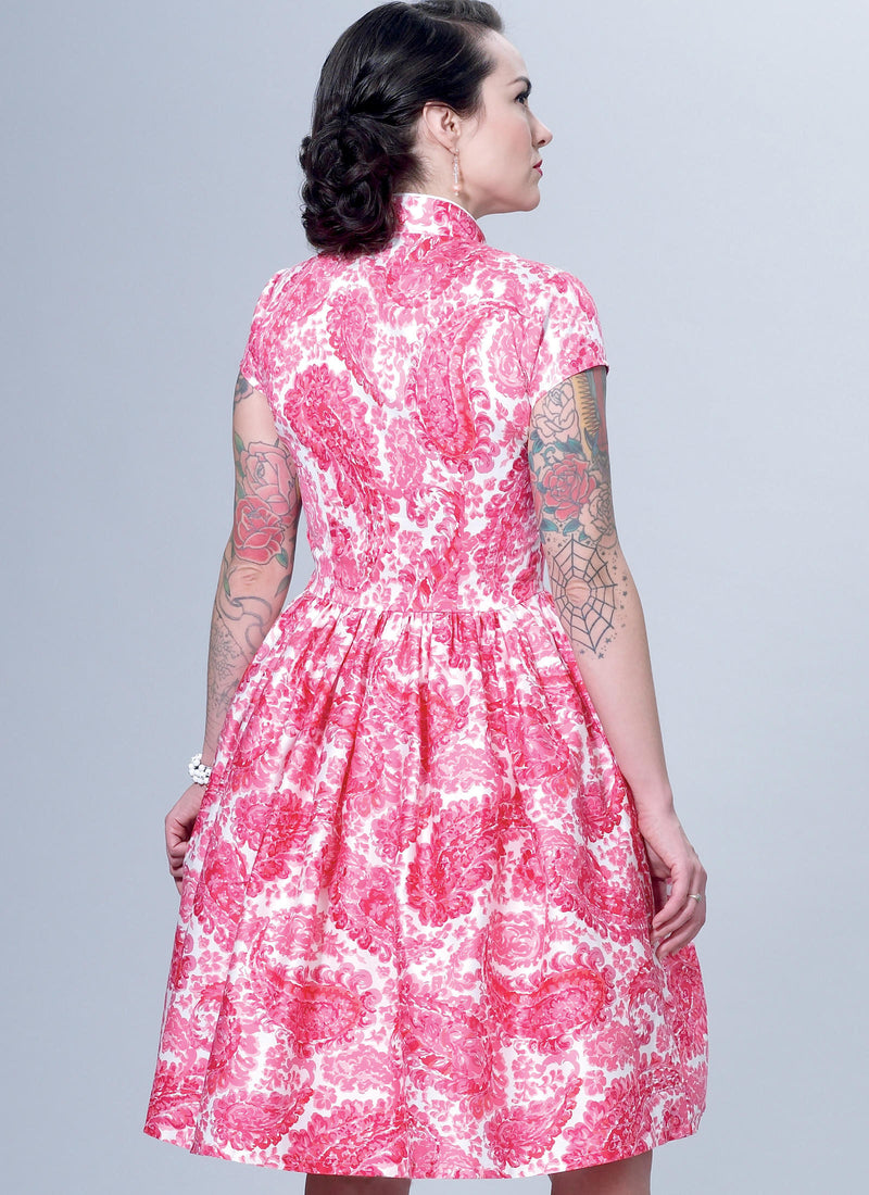 B6483 Patterns by Gertie Qipao Cheongsam Dress Sewing Pattern - Butterick 6483 Vintage Inspired Dress Pattern