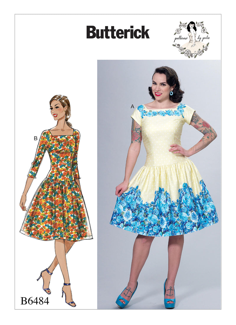 B6484 Patterns by Gertie Dress Sewing Pattern - Butterick 6484 Vintage Inspired Dress Pattern