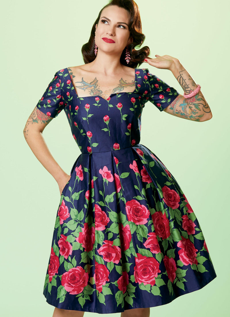 B6556 Patterns by Gertie Dress Sewing Pattern - Butterick 6556 Vintage Inspired Dress Pattern