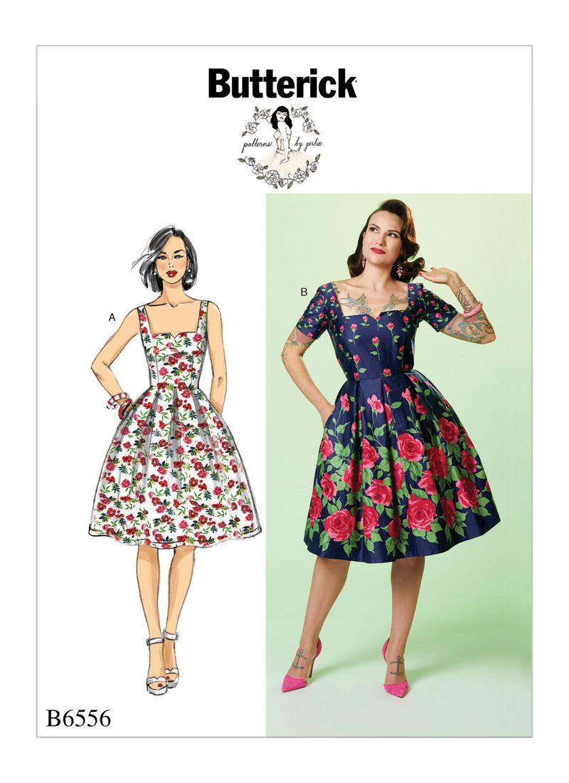 B6556 Patterns by Gertie Dress Sewing Pattern - Butterick 6556 Vintage Inspired Dress Pattern