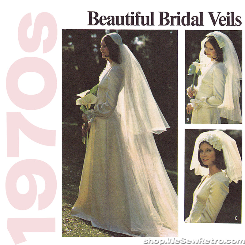 1970s Bridal Veils Vintage Sewing Pattern - Butterick 3753