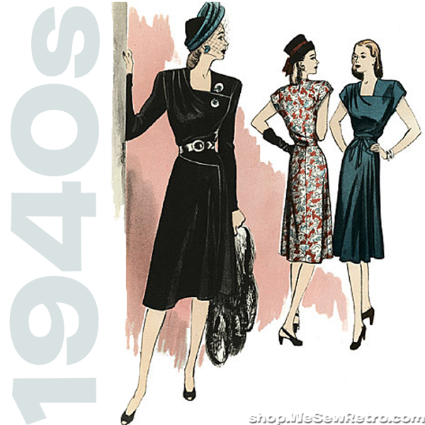 Butterick 5281. 1940s Vintage Reproduction Pattern. 1940s Dress Sewing Pattern. Retro Butterick Pattern.