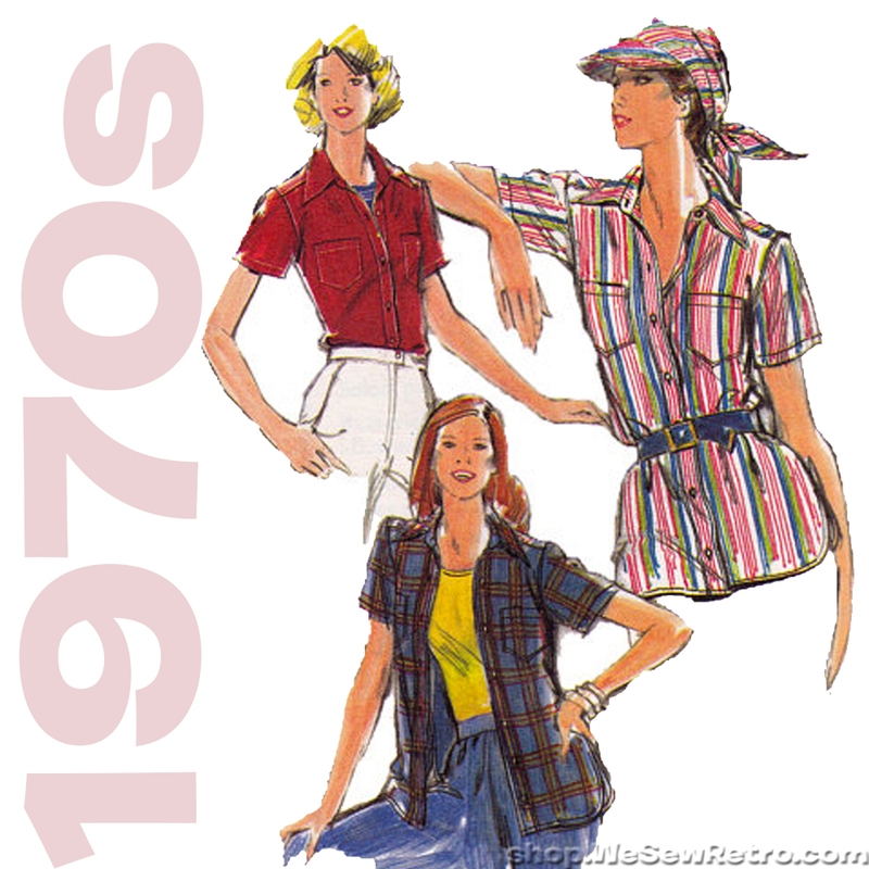 1970s Shirt and Visor Vintage Sewing Pattern - Butterick 5299 / 5300