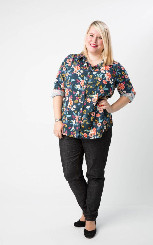 Curve-friendly Shirt Sewing Pattern - Harrison Shirt from Cashmerette