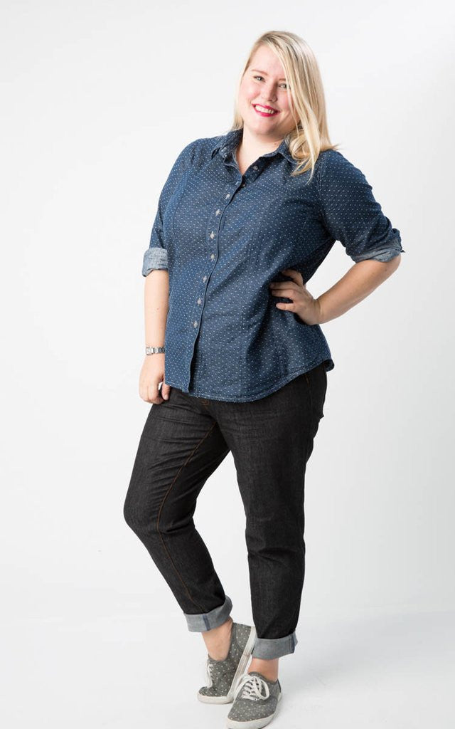 Curve-friendly Shirt Sewing Pattern - Harrison Shirt from Cashmerette