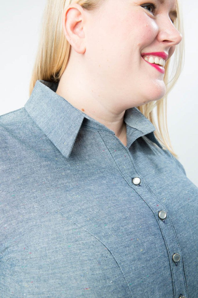 Curve-friendly Shirt Sewing Pattern - Harrison Shirt from Cashmerette