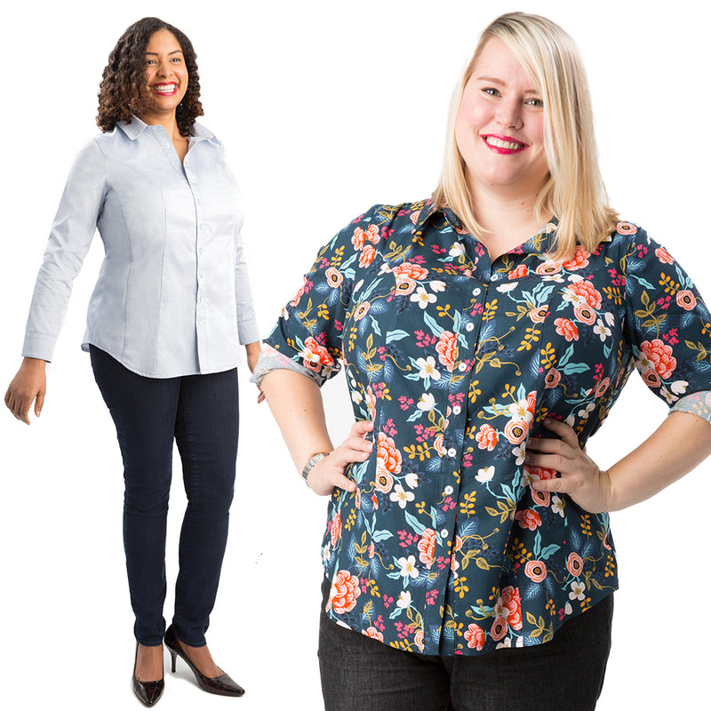 Curve-friendly Shirt Sewing Pattern - Harrison Shirt from Cashmerette