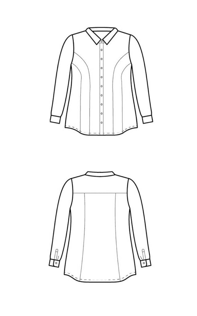 Curve-friendly Shirt Sewing Pattern - Harrison Shirt from Cashmerette