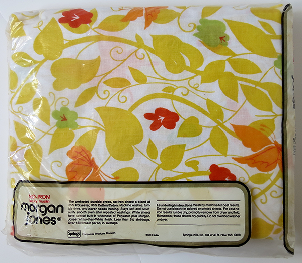 Vintage Twin Size Sheet Set Yellow Floral Morgan Jones 