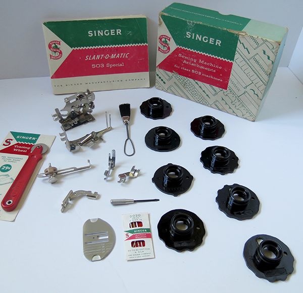 Slantomatic Singer 503 Sewing Accessories in Original Box
