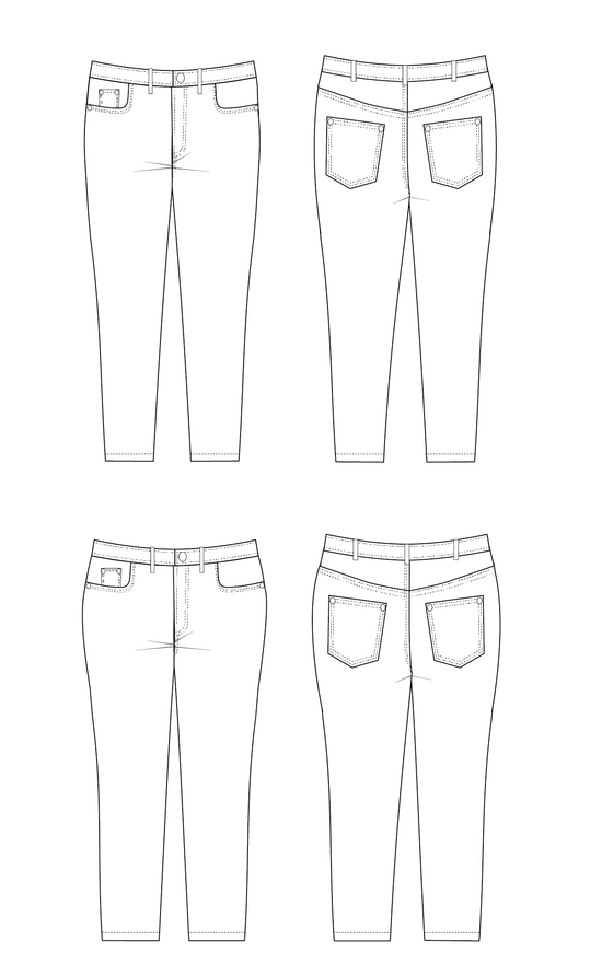 Cashmerette Ames Jeans Paper Sewing Pattern