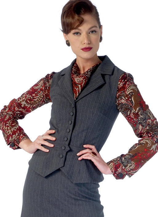 M7053 1930s Tops Sewing Pattern - McCalls 7053 Blouse Sewing Pattern