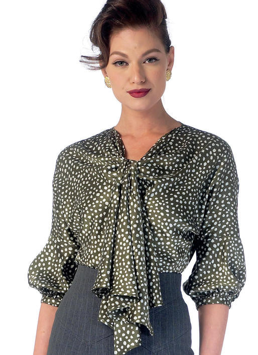 M7053 1930s Tops Sewing Pattern - McCalls 7053 Blouse Sewing Pattern