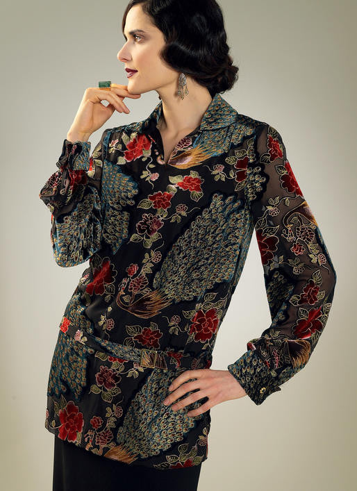 M7250 1920s Tops Sewing Pattern - McCalls 7250 Blouse Sewing Pattern