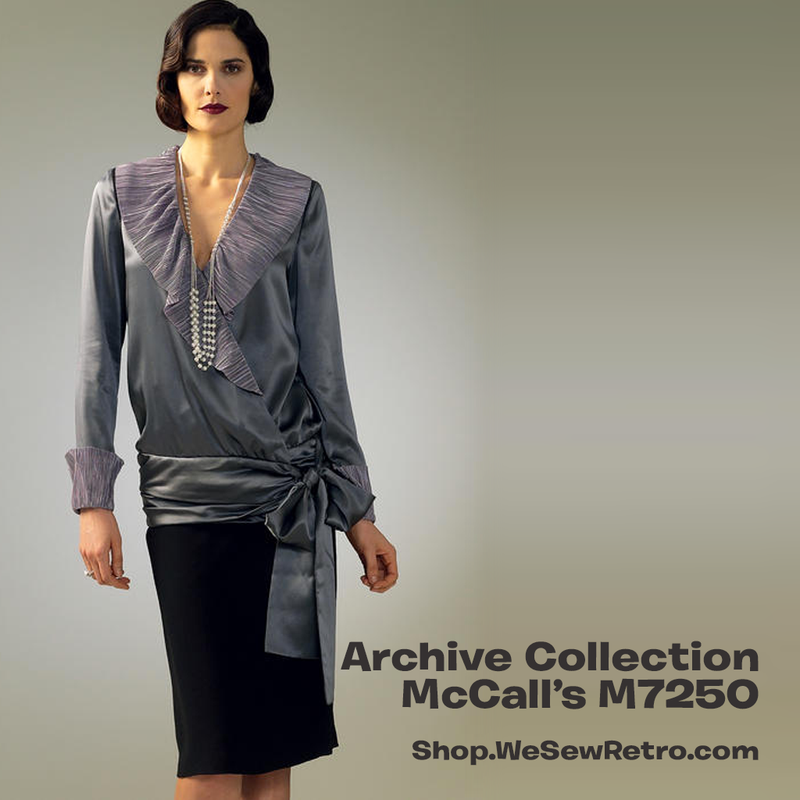 M7250 1920s Tops Sewing Pattern - McCalls 7250 Blouse Sewing Pattern