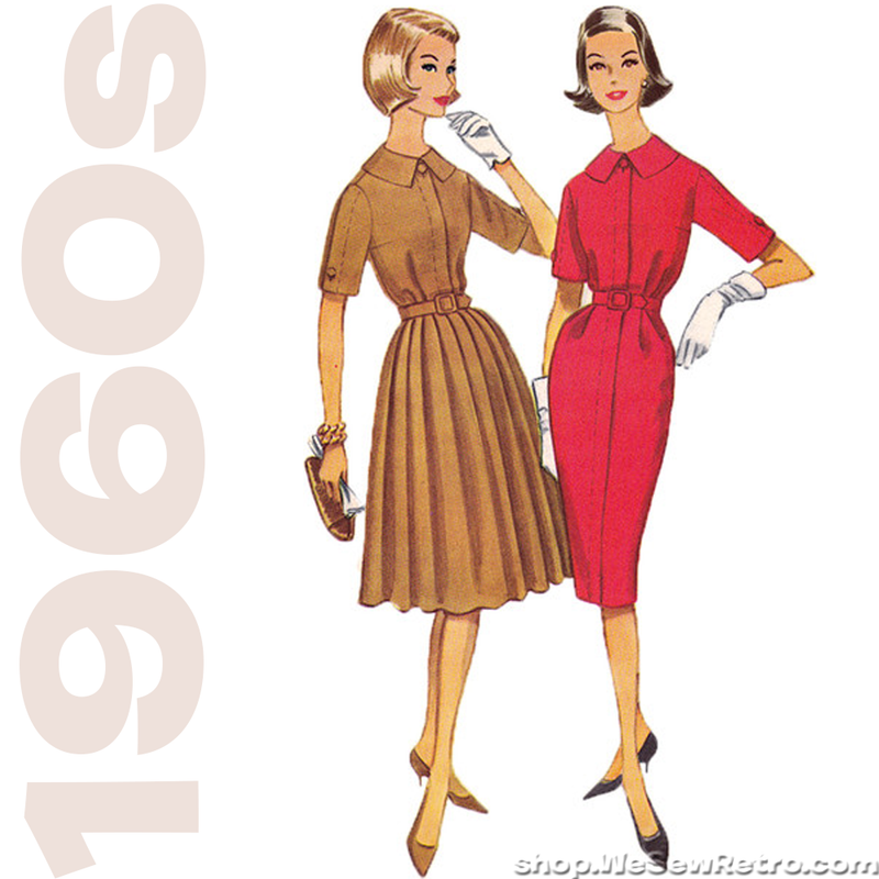 1960s Vintage Sewing Pattern: McCalls 5542 Misses Dress