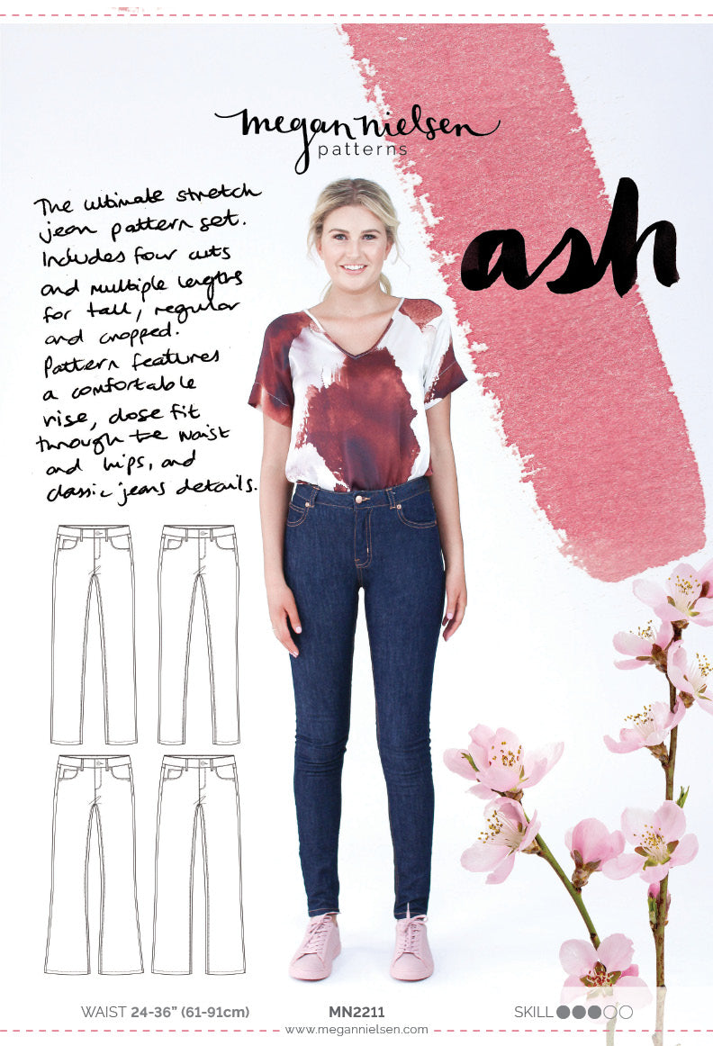 Megan Nielsen Ash Stretch Jeans Sewing Pattern - Paper Pattern