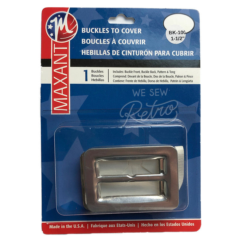 Belt Buckle Kit - 1 1/2" (1.5") Buckle to Cover - Make a Matching Belt for Your Dress (BK-100)