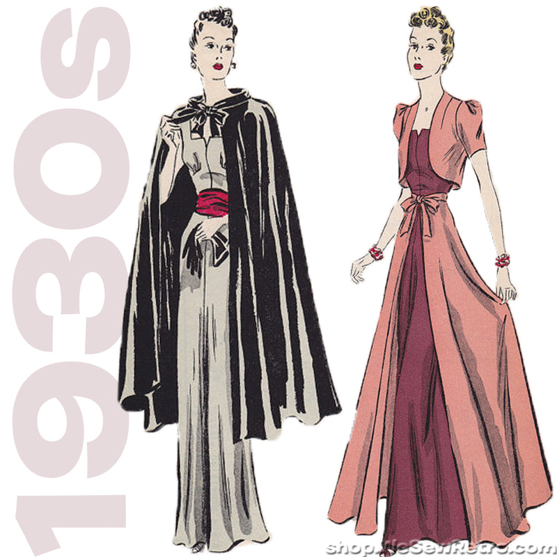 Pictorial Review 9471 - 1930s Dress Vintage Sewing Pattern - 40" Bust