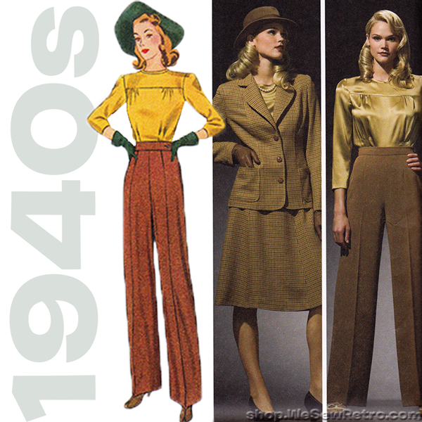 Simplicity 3688: 1940s Repro Vintage Sewing Pattern: Sportswear Separates.