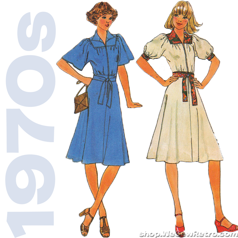 1970s Kimono Dress Vintage Sewing Pattern - Simplicity 7845