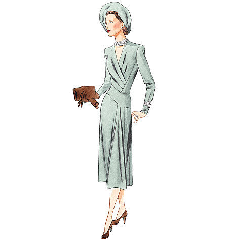 1940s Vintage Vogue Misses Dress: Vogue Patterns V2354