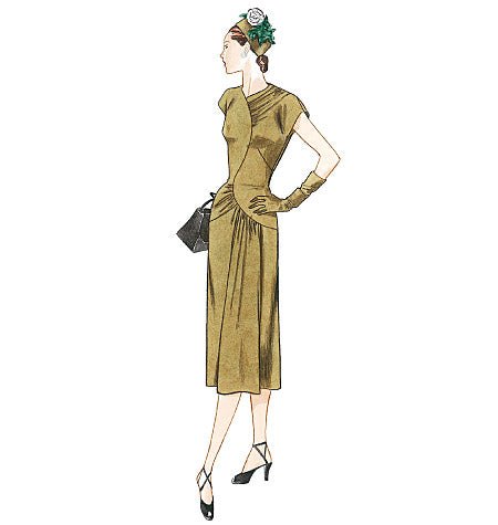 1940s Vintage Vogue 2787: Misses Dress Sewing Pattern