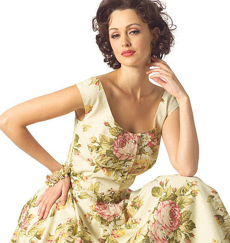 1950s Vintage Vogue V2960: Misses Dress Sewing Pattern Vogue 2960