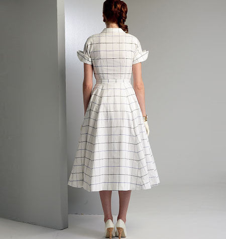 1950s Vintage Vogue 9000: Dress and Belt Vintage Reproduction Sewing Pattern