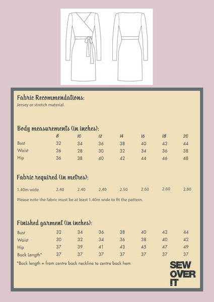 Sew Over It Ultimate Wrap Dress Paper Sewing Pattern
