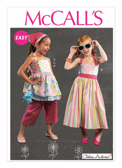 McCalls 6731 Sewing Pattern M6731 Girls Dress, Top and Pants