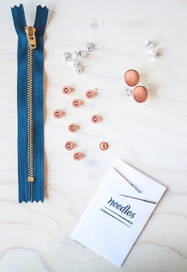 Denim Jeans Hardware Kit - Zipper Fly