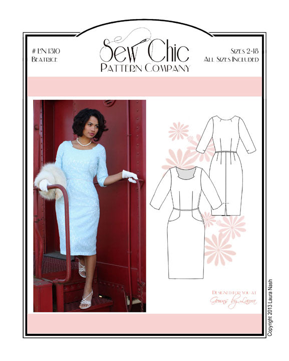 Sew Chic Beatrice Dress Pattern - Vintage Inspired Dress Sewing Pattern by Sew Chic Pattern Company