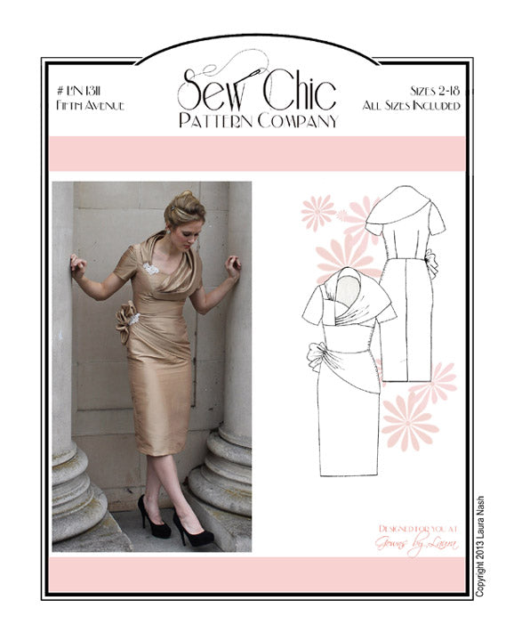 Fifth Avenue Dress Sewing Pattern by Sew Chic Pattern Company