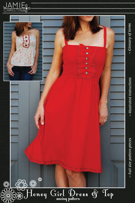 Honey Girl Shirred Sundress Sewing Pattern by Jamie Christina