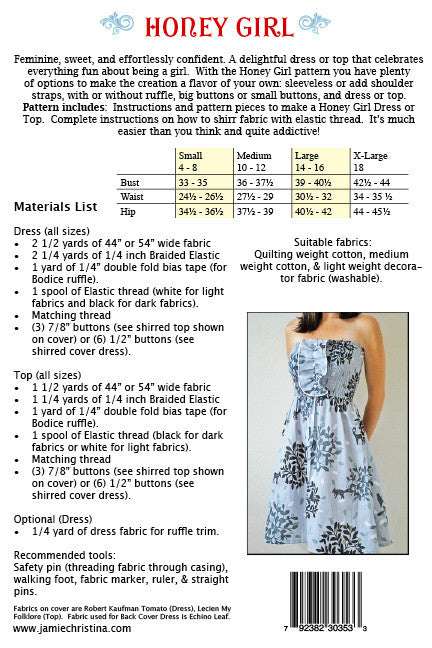 Honey Girl Shirred Sundress Sewing Pattern by Jamie Christina