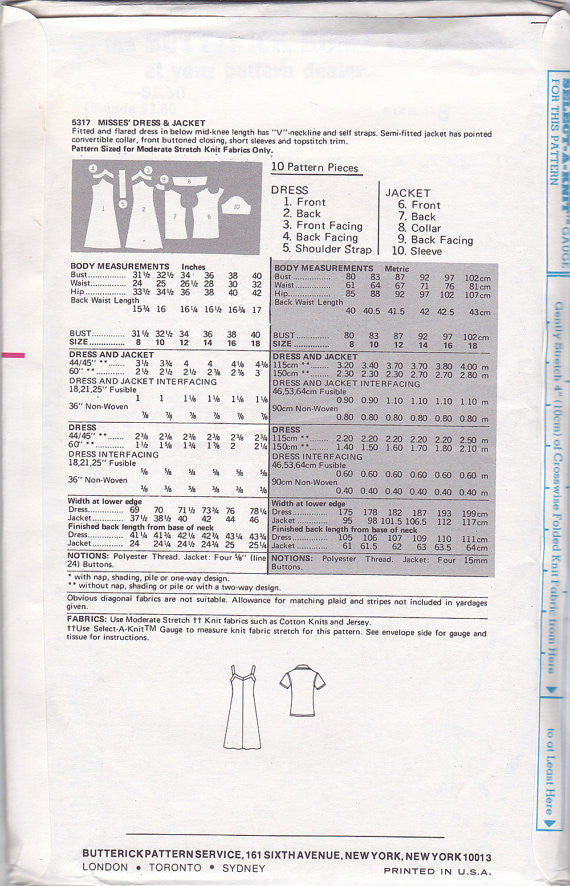1970s Sundress Vintage Sewing Pattern - Butterick 5317