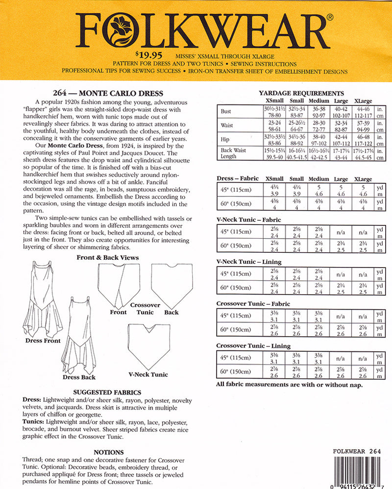 Monte Carlo Flapper Dress Sewing Pattern