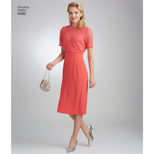Simplicity 8460 Vintage Dress and Jacket - 1950s Paper Sewing Pattern