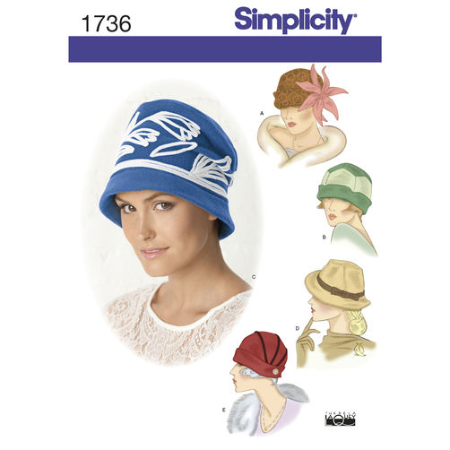 Simplicity 1736 Vintage Hats Sewing Pattern