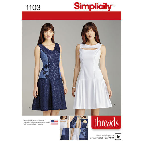 Simplicity 1103 Princess Seam Dress Paper Sewing Pattern