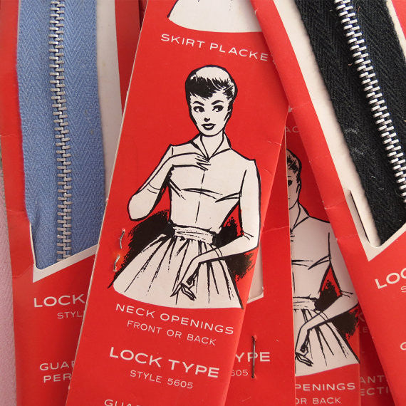 1950s Vintage Metal Zippers