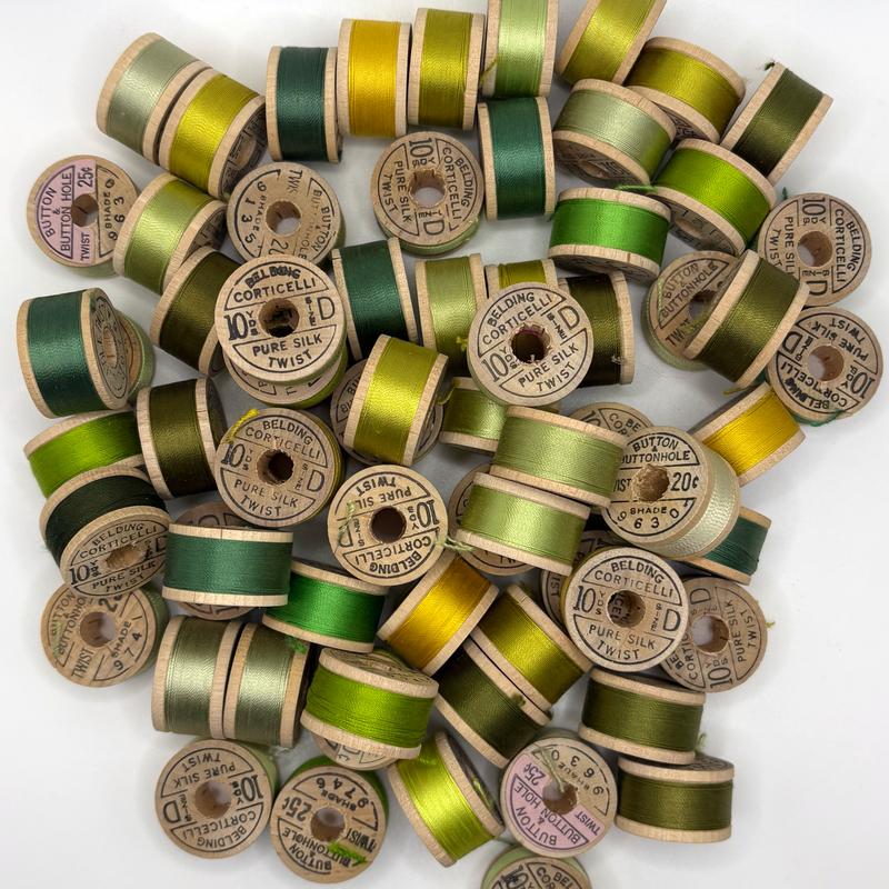 Vintage Belding Corticelli Silk Twist Thread – Deadstock Size D (10-yard Wooden Spool)