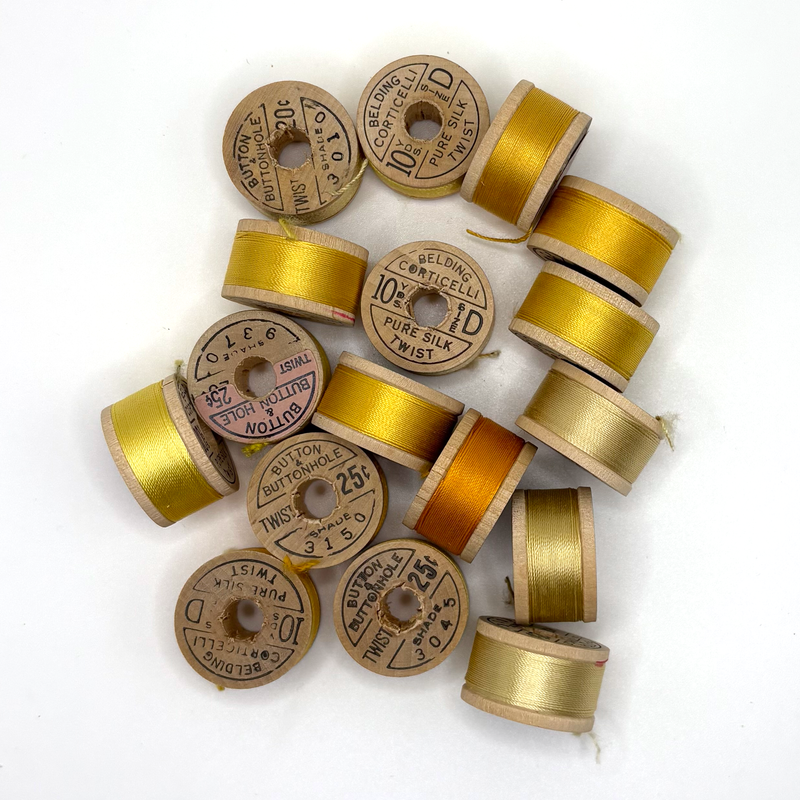 Vintage Belding Corticelli Silk Twist Thread – Deadstock Size D (10-yard Wooden Spool)
