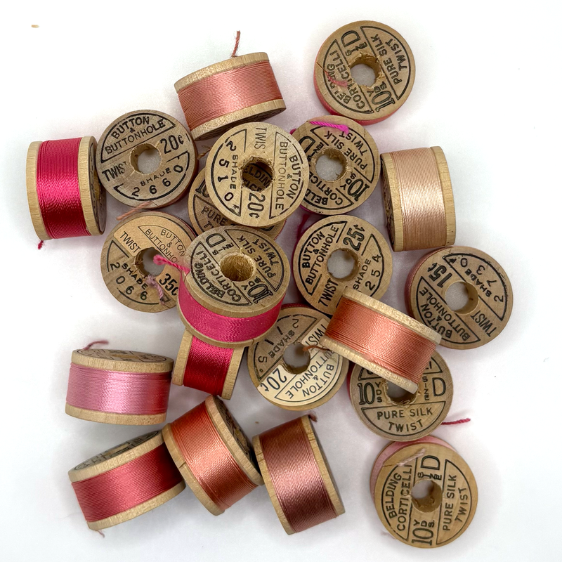 Vintage Belding Corticelli Silk Twist Thread – Deadstock Size D (10-yard Wooden Spool)
